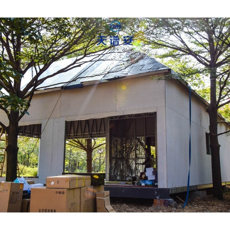 Europa und Amerika Luxus-Stil montiert leichte Stahlstruktur Villa mit maßgeschneiderten Aluminiumohle Türen und Fenster