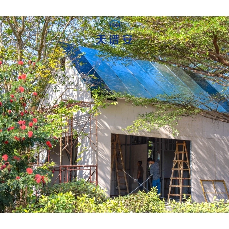 Europa und Amerika Luxus-Stil montiert leichte Stahlstruktur Villa mit maßgeschneiderten Aluminiumohle Türen und Fenster