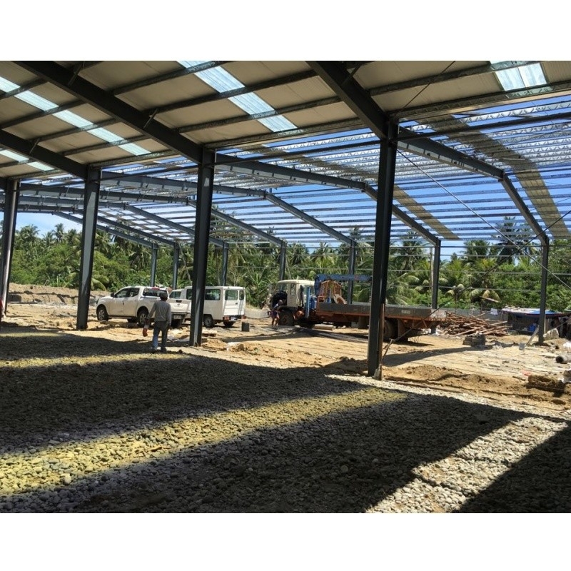 Export nach den Philippinen Ziegelwand, warm dip galvanisiert, C-förmig, Stahlgalvanisierter Rahmen für Lagerhaus