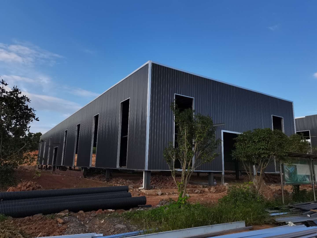 Hot Dip Galvanized Feuchtigkeitsdicht Stahlrahmen Gewächshaus Bauen für Gemüse Gewächshaus Lager