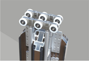 Aluminiumlegierung Klapptüren Trennwände Große Räume für Einkaufszentren, Bürogebäude, Ausstellungsräume