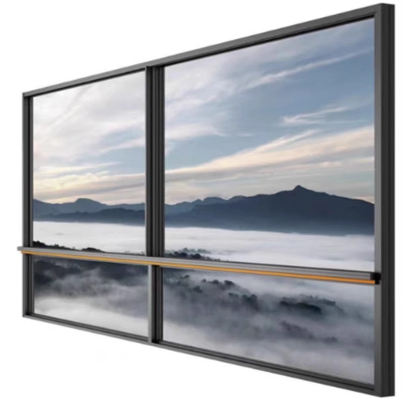 130-Serie Aufgehängtes Sechsspuriges Thermal Break Schiebefenster Aluminiumlegierung 6063-T6 Villa geschlossener Balkon Boden bis Decke Glas
