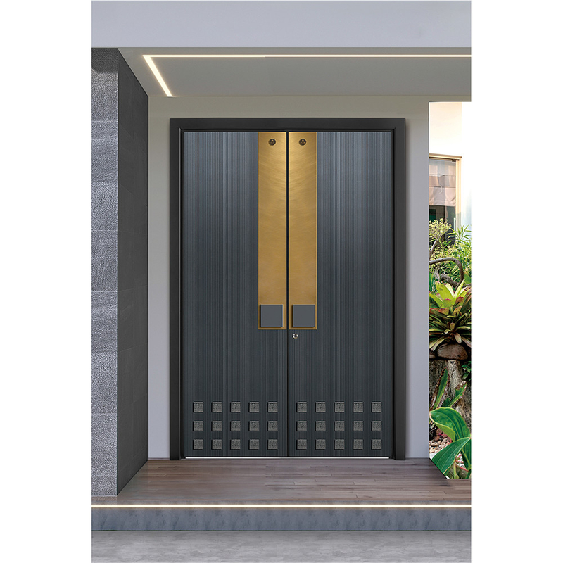 Moderne Edelstahl Eingangstür Außentür Smart Lock Eingangstür für Haustor