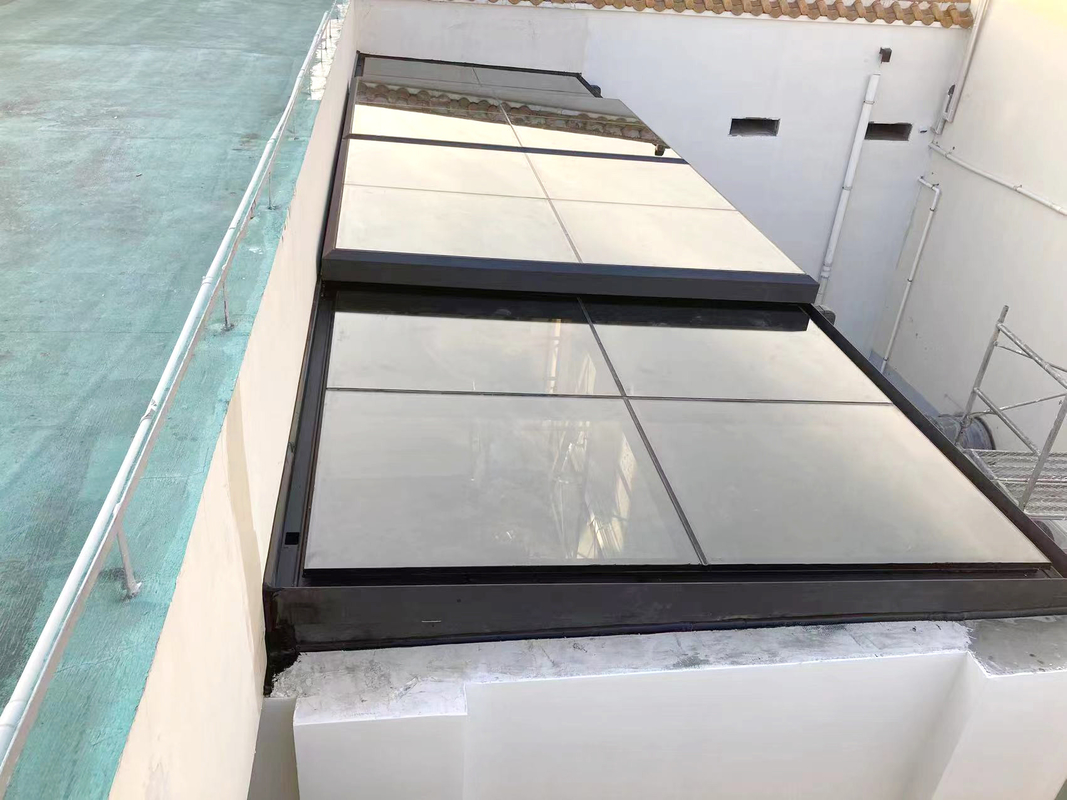 Doppelverglasetes Aluminium Elektrofensterdach für Krankenhaus Restaurant Hotel Haus Terrassendach