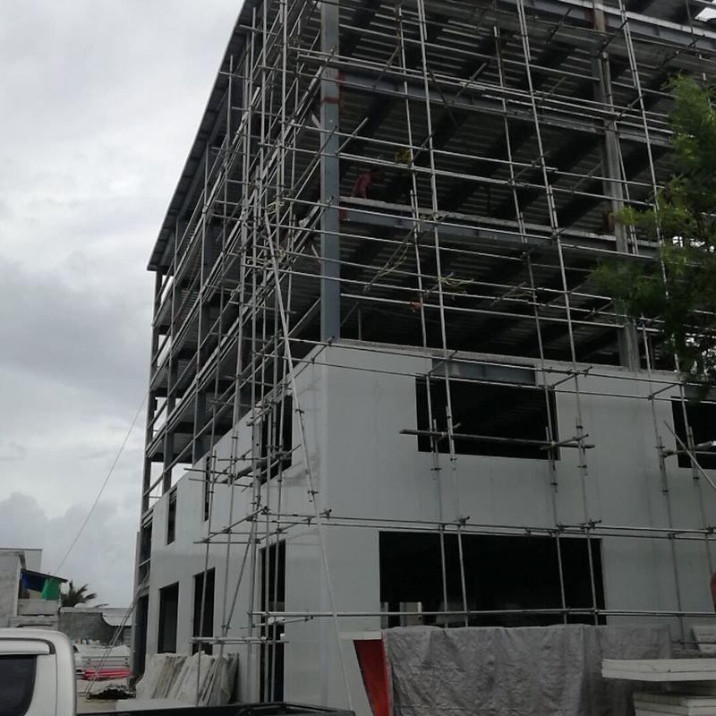 Hochhäuser aus Stahl Vorgefertigte Stahlkonstruktionen Gebäude Rahmenhäuser für die Malediven Verwenden von Isolationsmaterialien